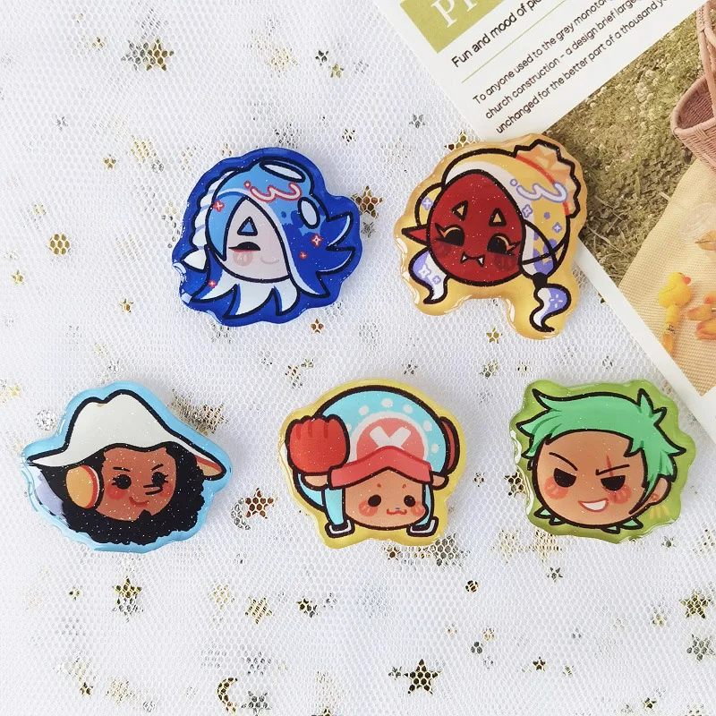 Wholesale custom printed cartoon cute design acrylic badge charms custom epoxy resin acrylic pins