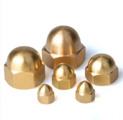 M3 M4 M5 M6 M8 Brass  Hex Nuts Decorative Dome Head Cover Semicircle Acorn Nut