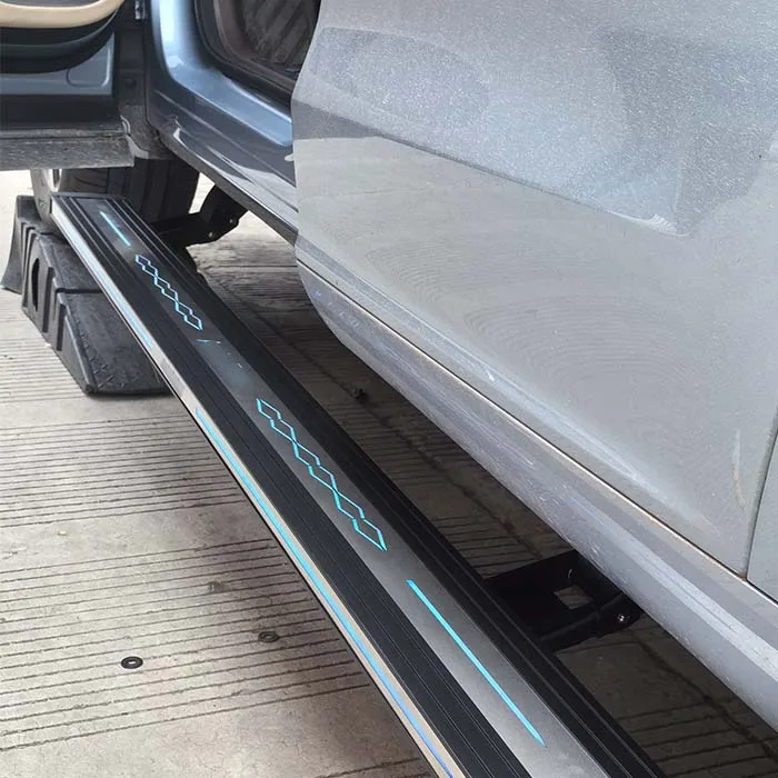 Factory in-stock fast delivery logo car power running board electric side step pedal with LED for BYD SONG PLUS