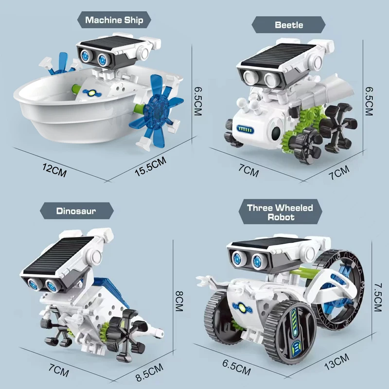 2024 NEW product 12 in 1 solar energy Robot DIY self-contained Solar power Robot STEM toys gift