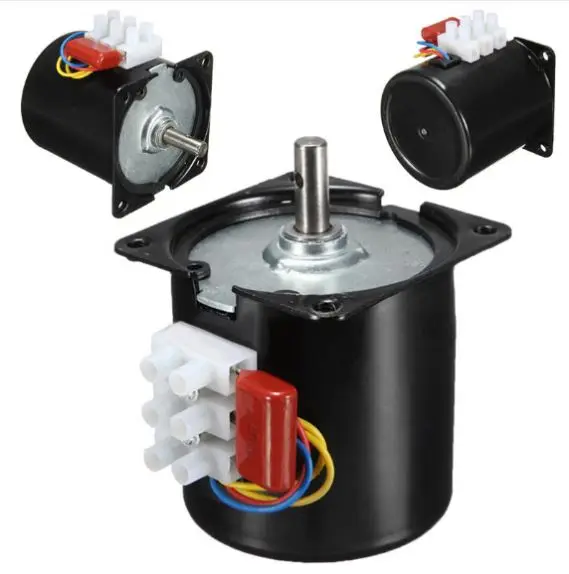 220V AC 28W Micro Gear Motor 68KTYZ 50Hz Permanent Magnet Synchronous Gear Motor Low Speed Reversible Geared Components