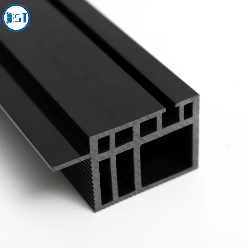 Plastic extruded 90 degree L shape pvc angle profile Different Size Black PVC Profiles for Window And Door