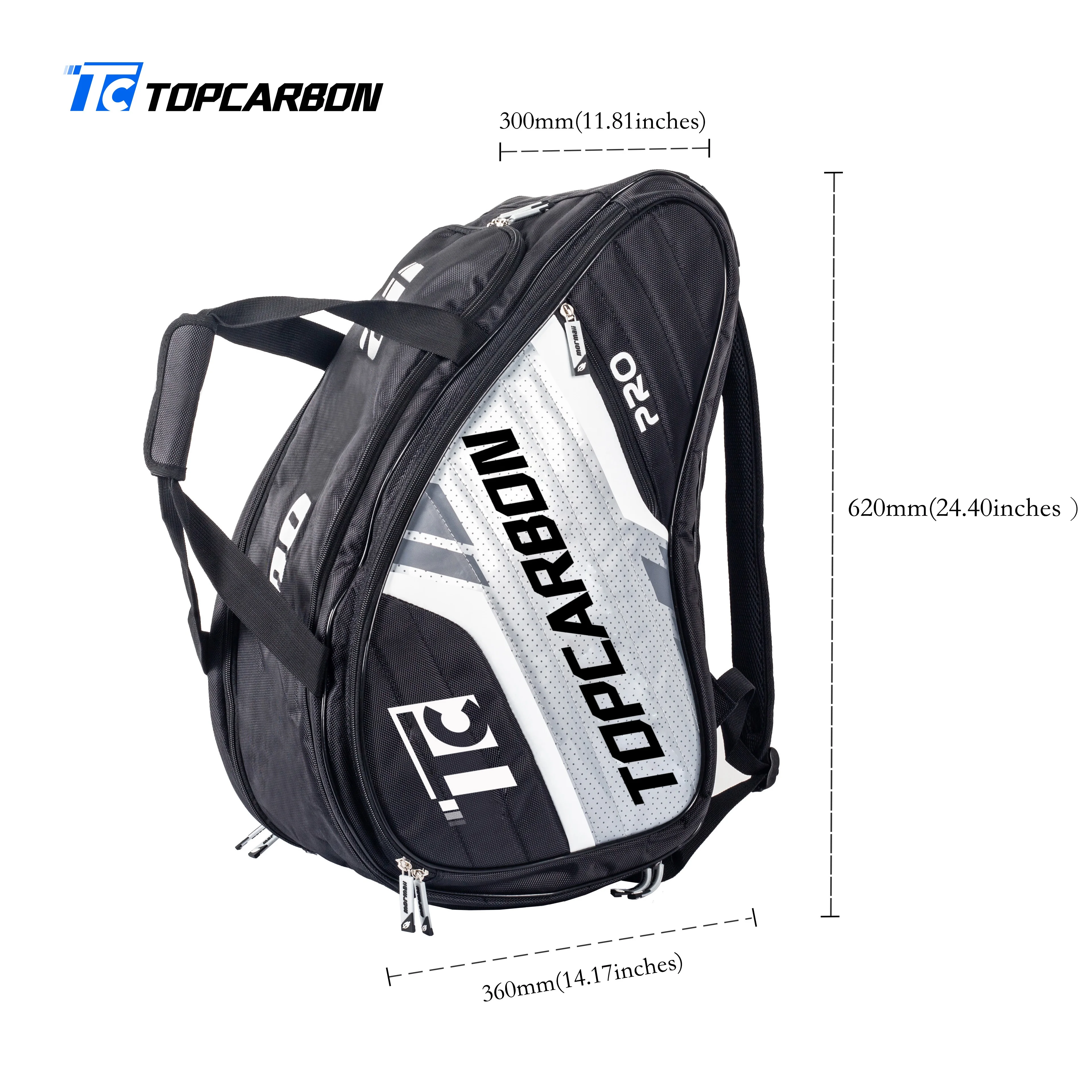 2024 New Waterproof Travel Pickleball Tennis Rackets Sport Backpack Paddle Padel Racket Athletic Bag Nylon 1680D