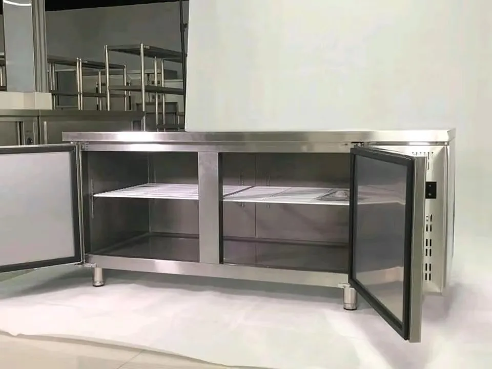 Хит продаж ресторанная пекарня столешница холодильник двухдверная морозильная камера