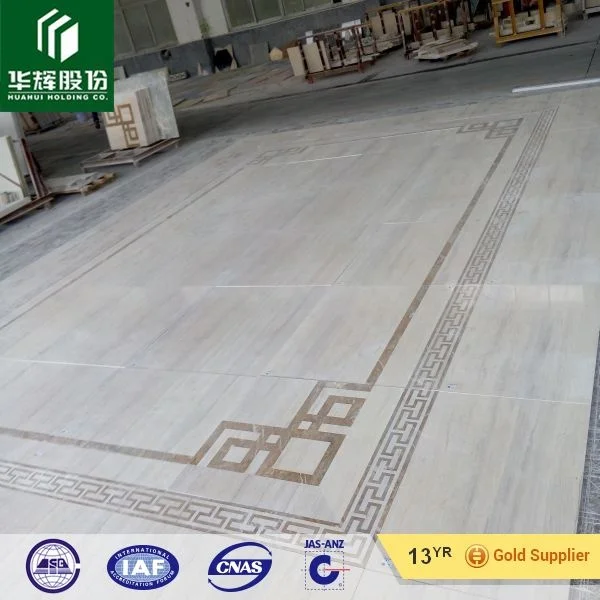 Natural Marble Stone Waterjet Pattern Waterjet Mosaic Floor Medallion