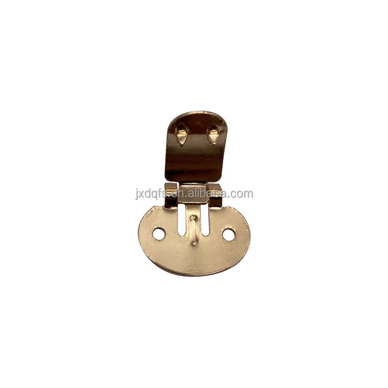 golden color flexible Spring steel manually detachable decorative flower shoe flower clip bow tie clip shoe clip buckle size L