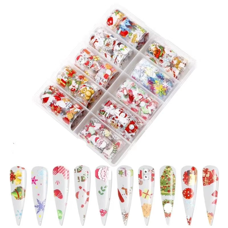 Factory direct sales laser sticker nail art rainbow transfer sticker