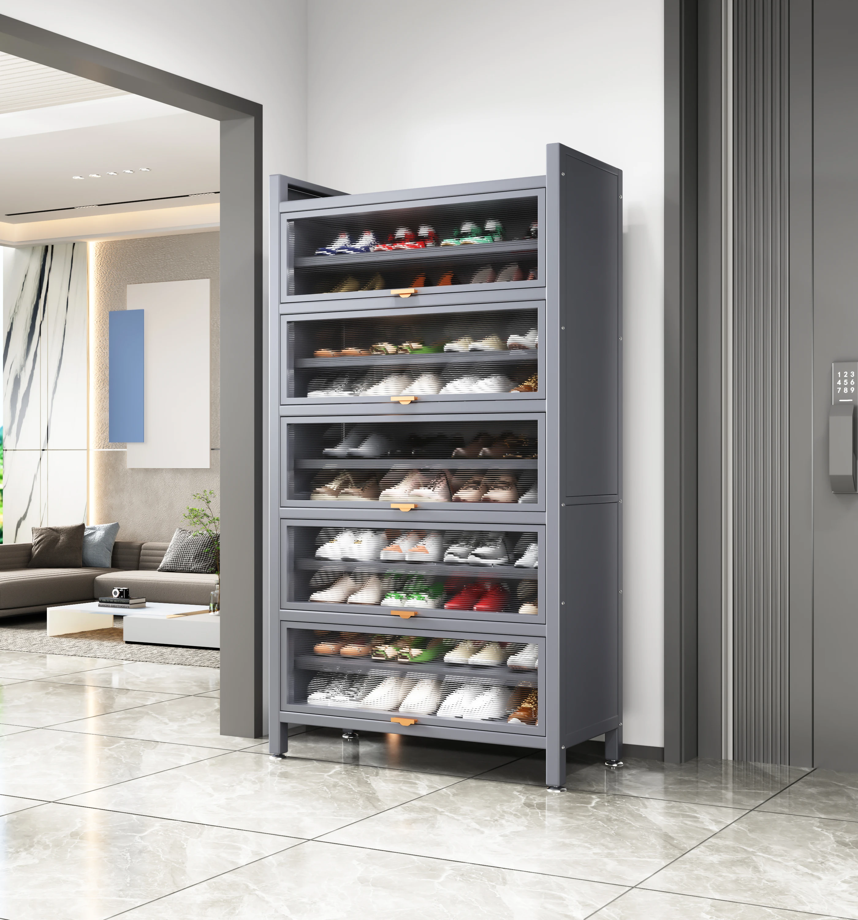 Customize Home Eco Friendly Combination large storage shoe rack Industrial Shoe Racks