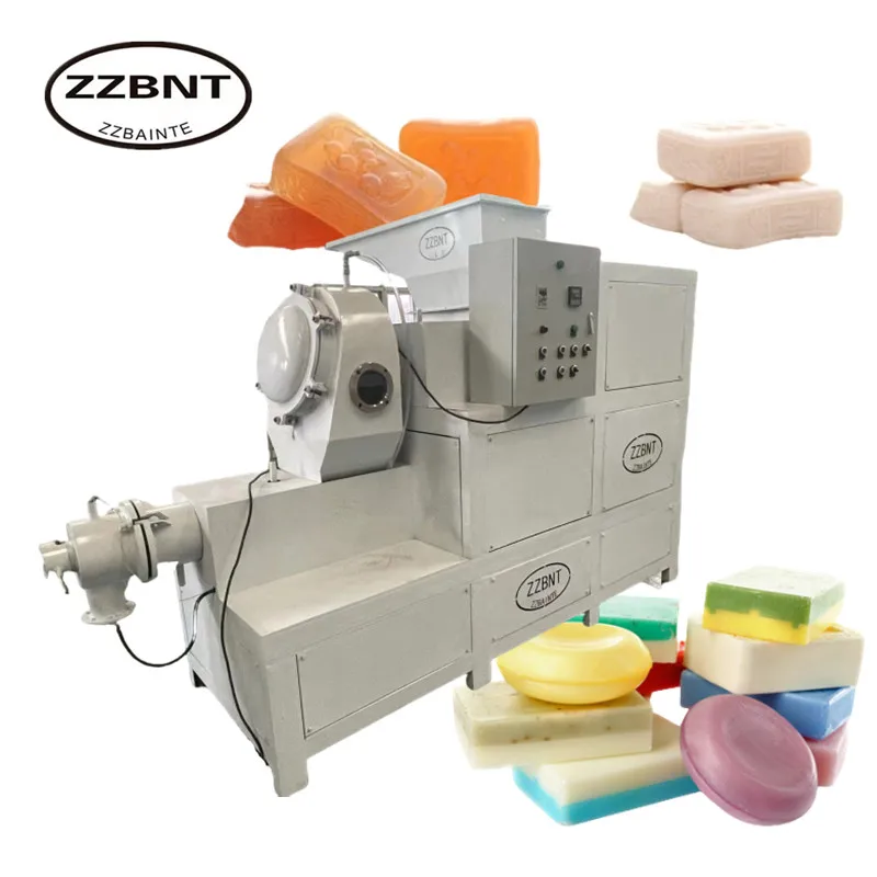 ZZBNT Industrial Bar Soap Making Equipment/vacuum Double Screw Soap Production Line Soap Plodder Making Machine