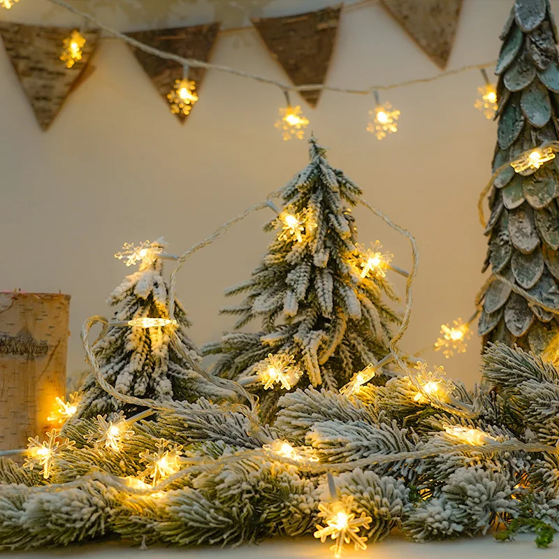 3M 6M LED Snowflake String Lights Fairy Light Indoor Outdoor Christmas Holiday Wedding Bedroom Romantic Home Decoration Lights