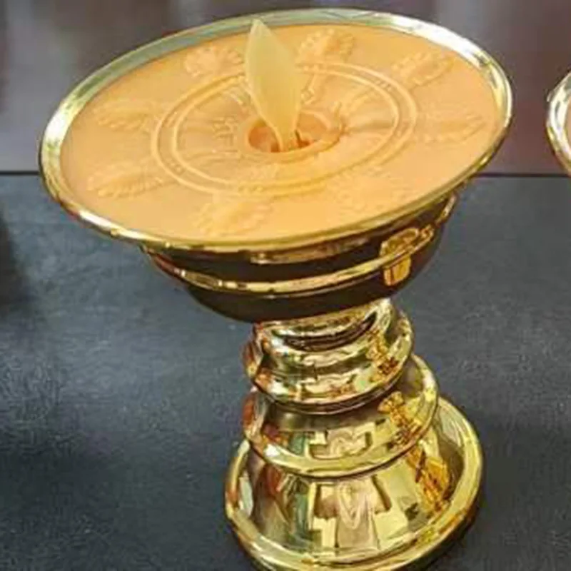 Charging led candles Tibetan butter lamp plastic wiring for Buddha lamp home Buddha lotus lamp candle