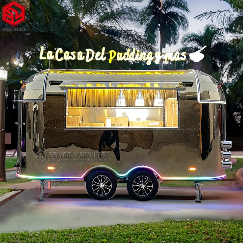 Elegant Food Truck for Smoothies Juices and Healthy Meals Ideal for Health-Conscious Consumers and Events Cart