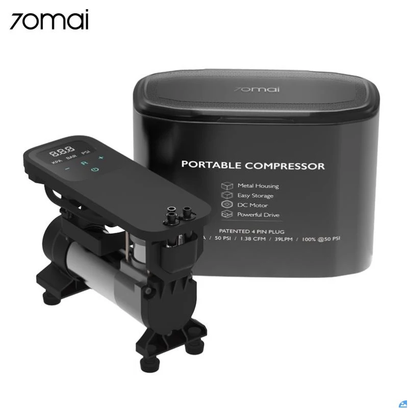 Горячий 70mai воздушный компрессор 12V 600A умный сенсорный монитор давления в шинах автомобильный воздушный насос мини шинный насос