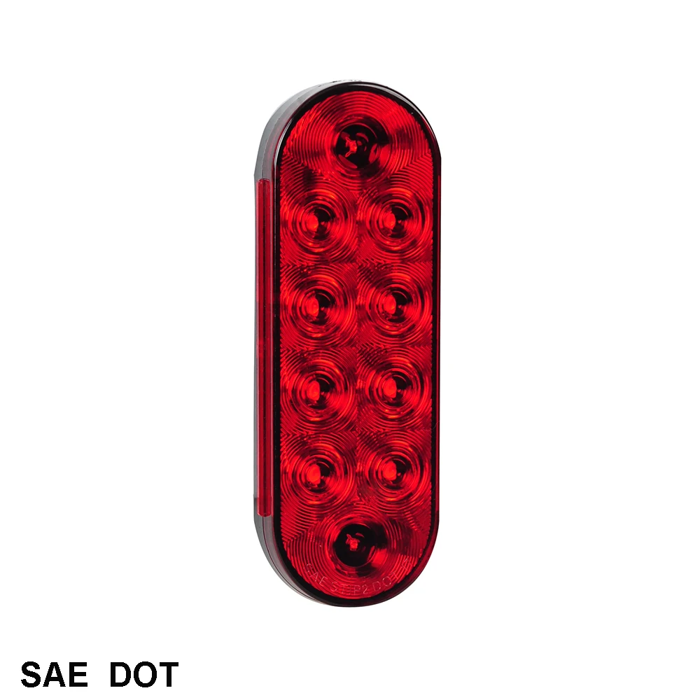 Овальные светодиодные задние фонари, стоп-сигнал, поворот, 6 дюймов, новый стиль