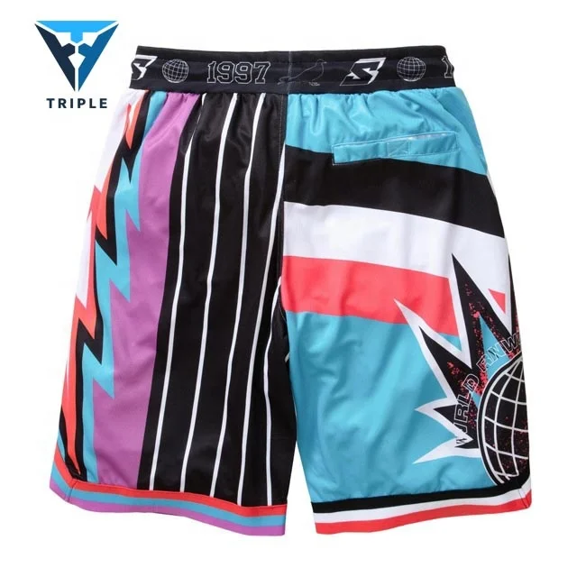 The latest printed sports basketball shorts wholesale basketball uniforms quick dry custom basketball shorts