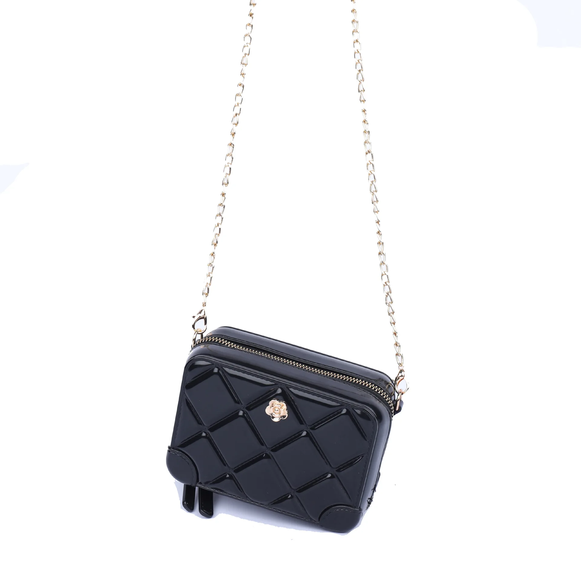 2021 Summer Hot Selling Bag Jelly Women Handbags Square Camera Bag with Chain