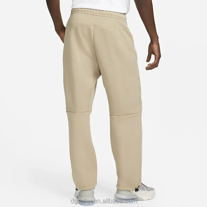 Custom Logo Men Oversized Utility Joggers Track Pants Straight Leg Sportswear Tech Fleece Sweatpants Zipper Pockets