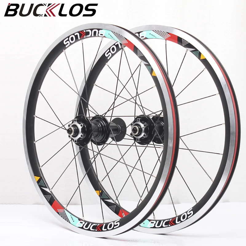 BUCKLOS 20inch Bicycle Wheelset 451 406 BMX Folding Bike Wheels Ultralight Quick Release Bike Wheel fit Disc Brake Cycling Parts