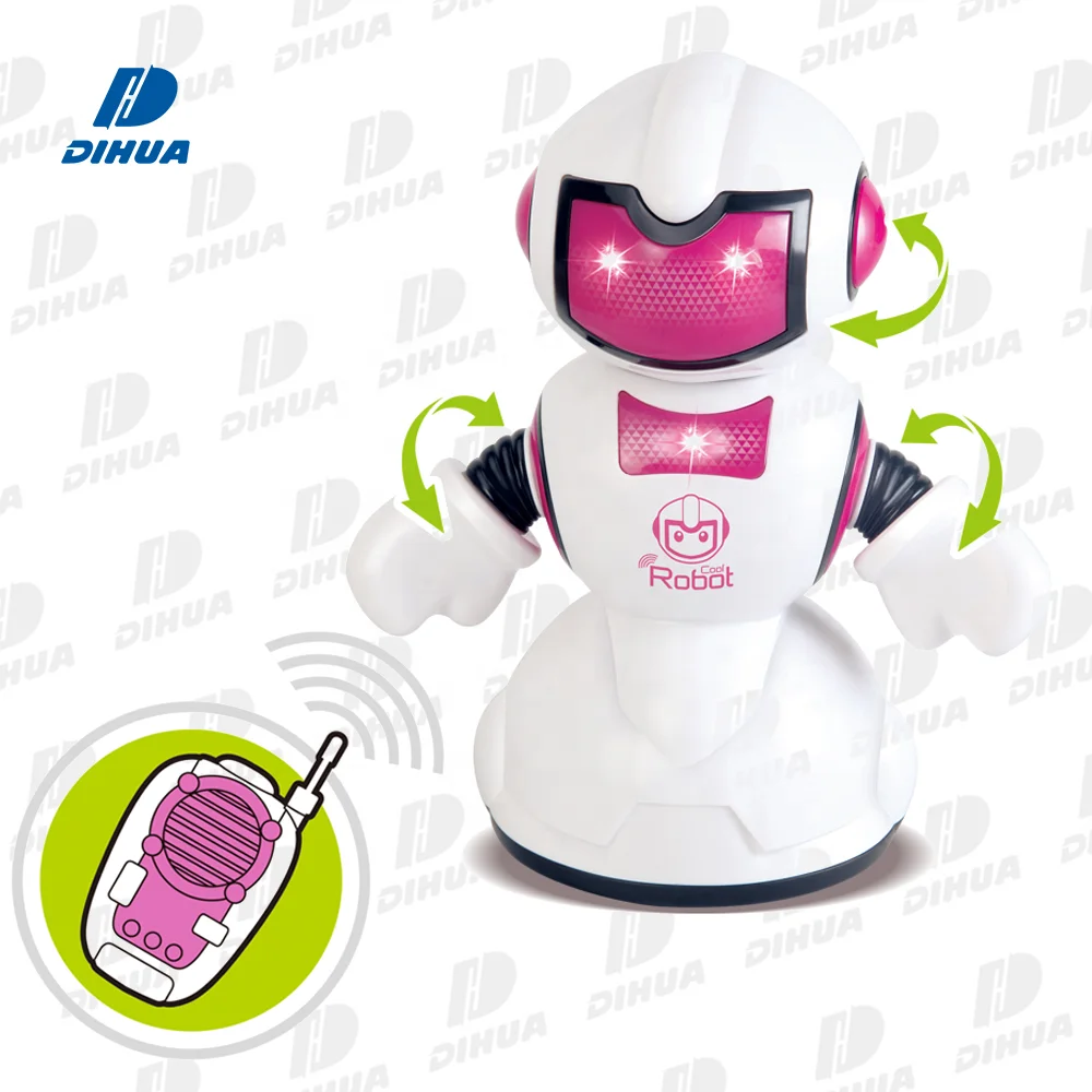 2 Channels Remote Control Robot Toy Cheap Walkinng Forward and 360 Degree Rotating Robot with Light and Music