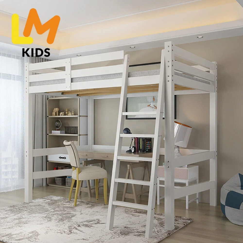 LM KIDS home furniture bunk bed with desk drawers bed with desk underneath murphy bed