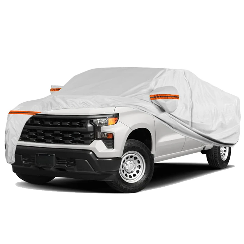 Car Cover for Pickup/Truck - Waterproof, Insulated, Anti-UV, Snow-Proof, Hail-Resistant, Anti-Wind, All-Weather Car Cover