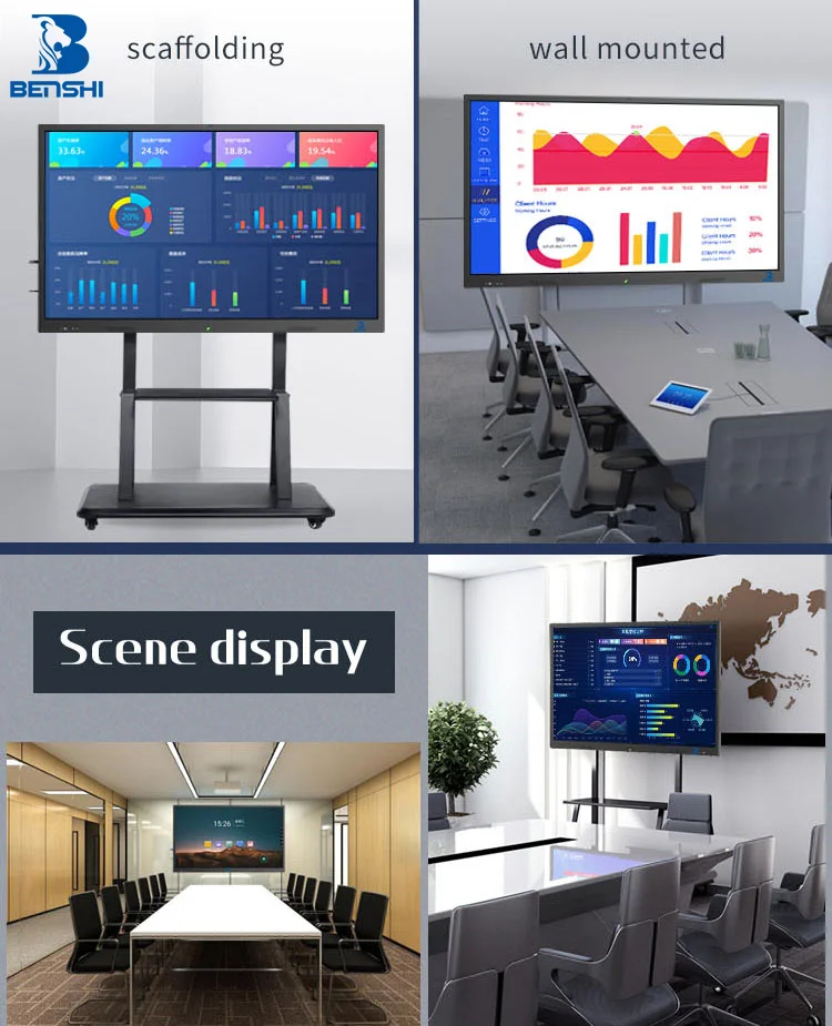 Factory Smart Educational Equipment i3 CPU Digital Interactive Whiteboard Display  for Meeting Teaching BENSHI