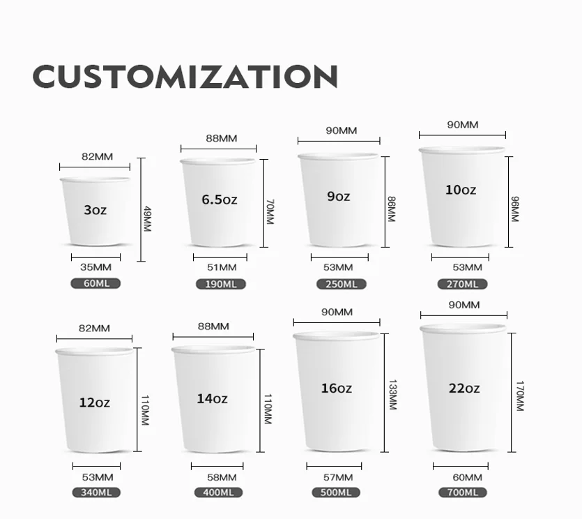 Coated Sheets Bulk Raw Material Event Tea Paper Cup Fan Biodegradable Printed PE Packaging Food Gravure Printing Beverage Accept