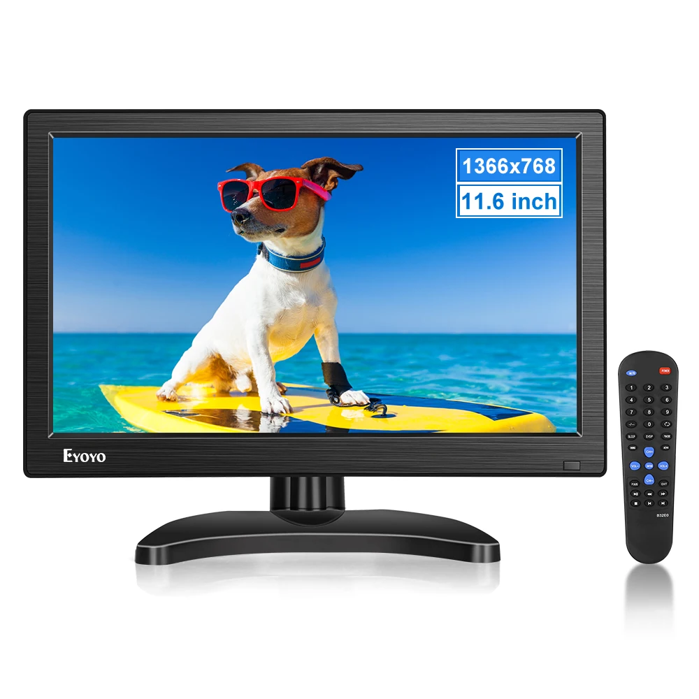 Eyoyo портативный смарт-монитор 12 дюймовый ЖК-монитор 1366x768 w/ VGA AV входов встроенный динамик