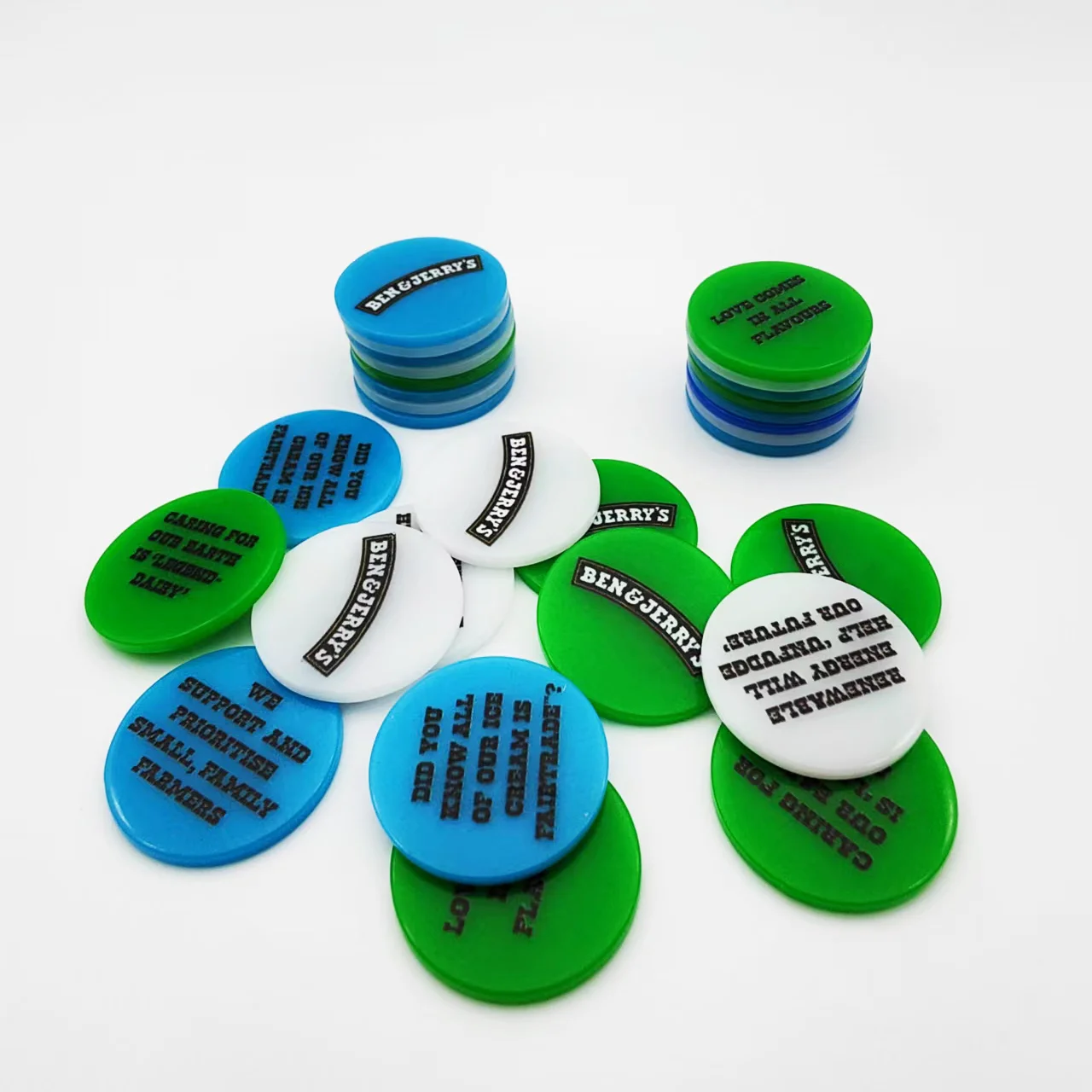 Wholesale Custom Personalized Logo Plastic Acrylic Poker Chip Chip Set Game Token 30Mm 40Mm Token Pieces