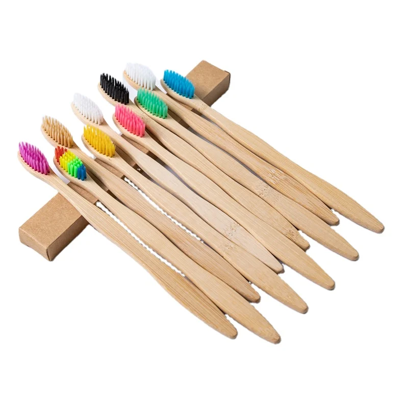 Organic Eco Friendly Bamboo Toothbrush For Adults Gourd Shaped Brush Handle Bamboo Charcoal Bamboo Handle Soft Hair Toothbrush
