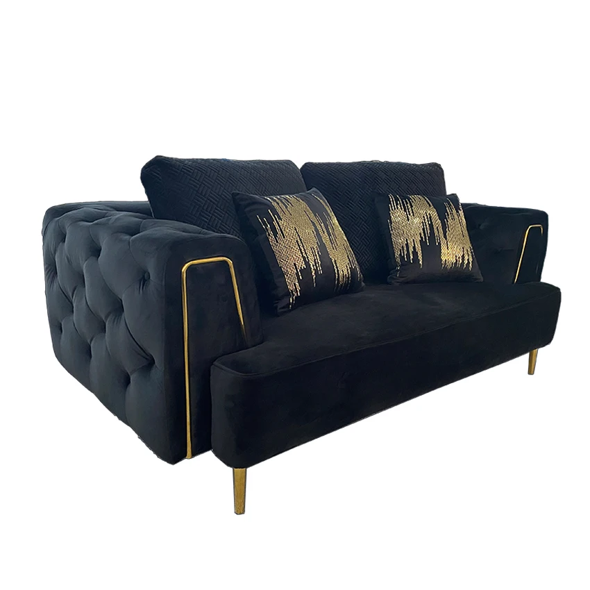 1 2 3 Seater Sectional Grey Blue Green Black Chesterfield Velvet Tufted Fabric Sofa Set  Luxury Beautiful