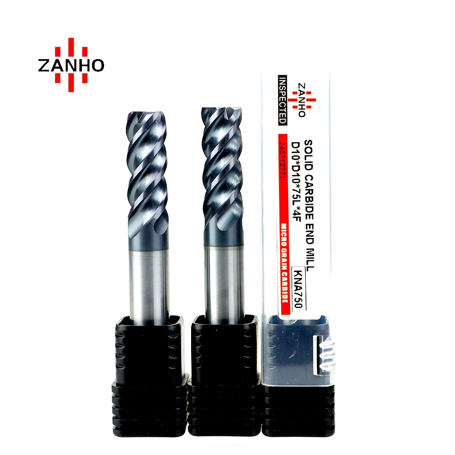 ZANHO KNA750 Carbide End Mill 4 Flutes End Mill Cutter For High Hardness Metal CNC Cutting Tools Milling Cutter