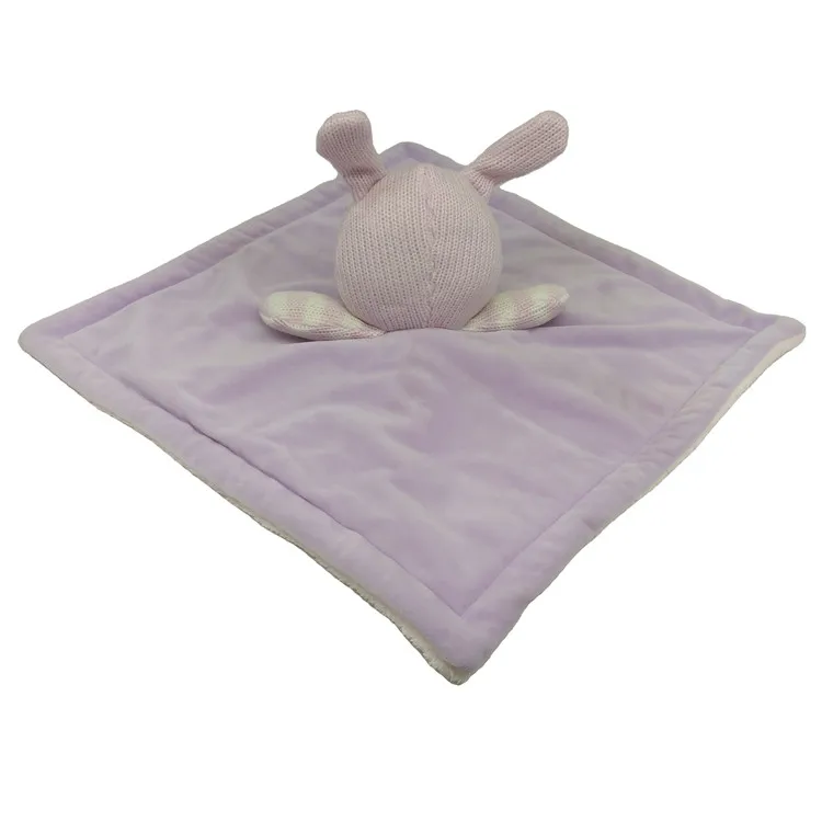 20+ Years OEM ODM Baby Cute Soothing Soft Stuffed Plush Comforter Baby Blanket With elephant Head/ sleeping bear doudou toy