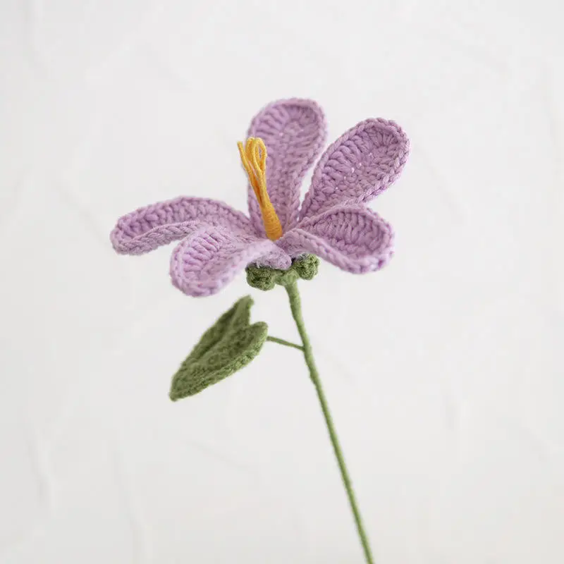 Crochet Tung Oil Flower Single Crochet Flower Knit Finished Product Decorative Artificial Knitted Knitting Flowers