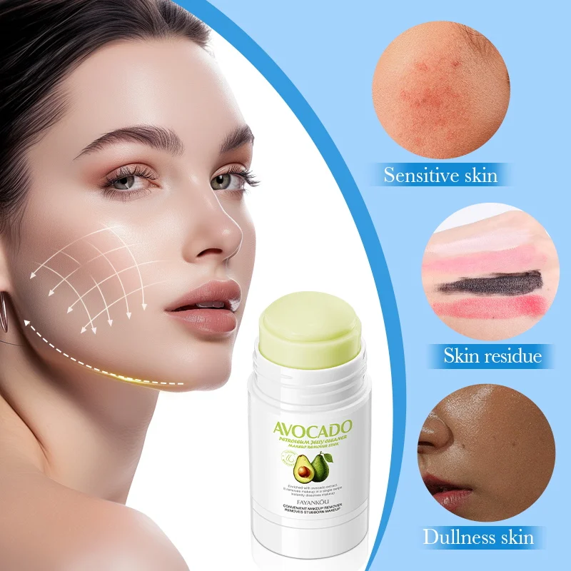 OEM FAYANKOU Private Label Face Deep Cleansing Balm Avocado Natural Makeup Removal Stick Facial Cleansing Makeup Remover Stick