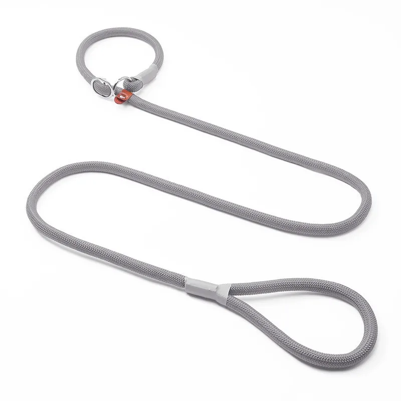 5 Feet Slip Lead Dog Leash Reflective No Choke Strong Braided Rope Slip-on Training Leash With Comfortable Handle Training Lead