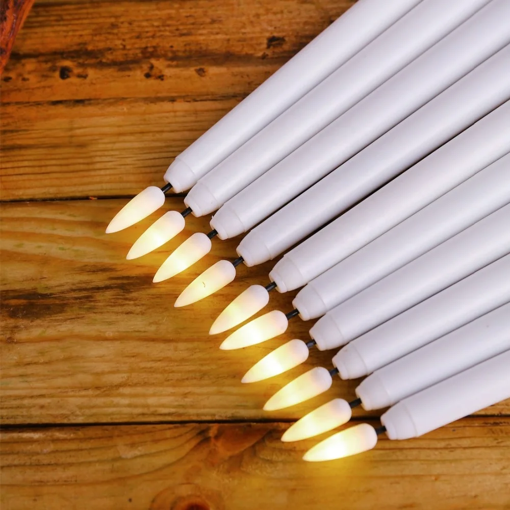 Wholesale battery operated 3D wick electric decorative set led taper candle