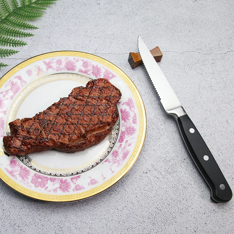 
Premium Steak Knife Stainless Steel Hand-Forged Steak Knife Set 9 Inch Serrated Steak Knifes 