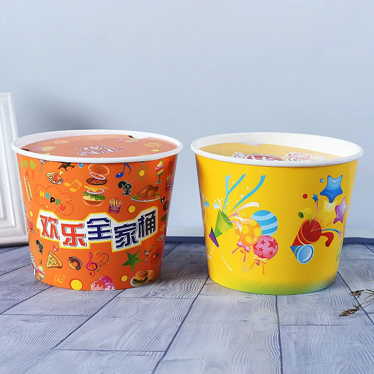 150 унций красивые ведра для жареной курицы с логотипом на заказ ведро KFC крышкой