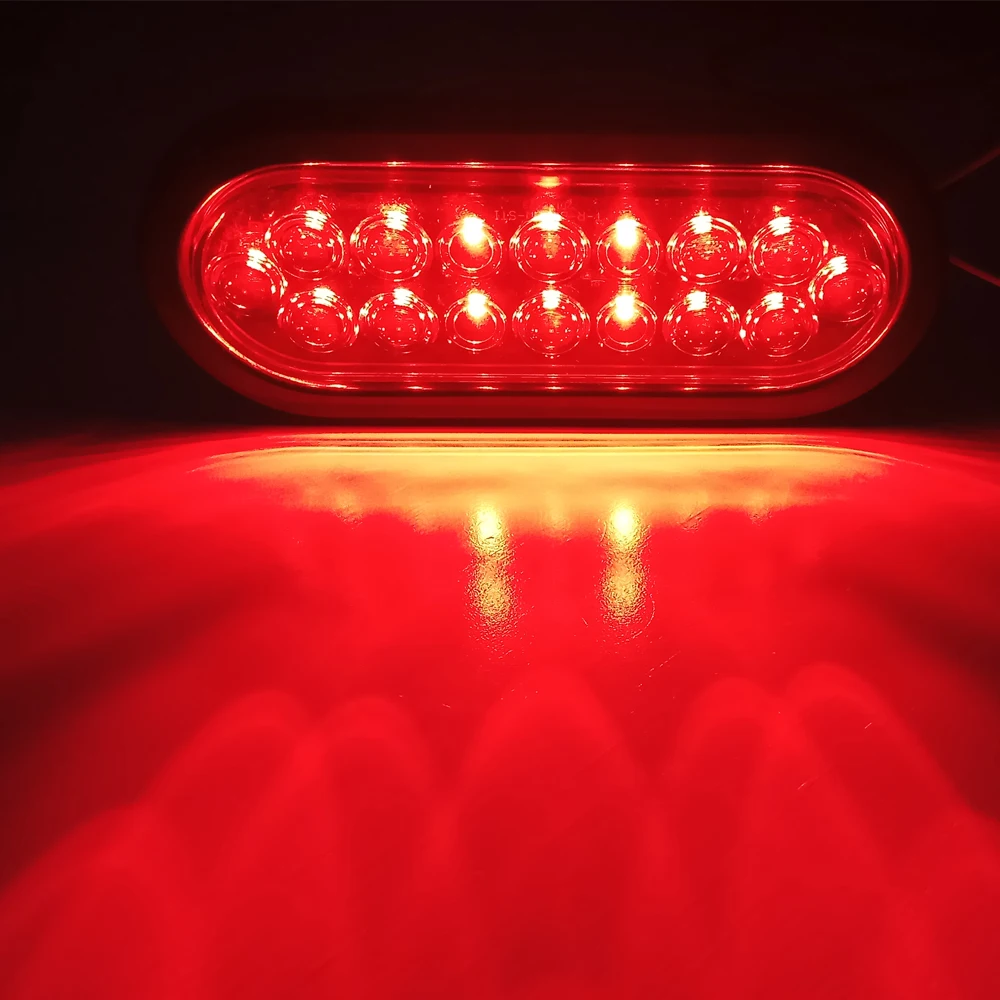 Запчасти корпуса грузового автомобиля PL-3LPlug разъем 6 дюймов Овальный LED грузовик задний стоп-сигнал с указателем поворота из Китая