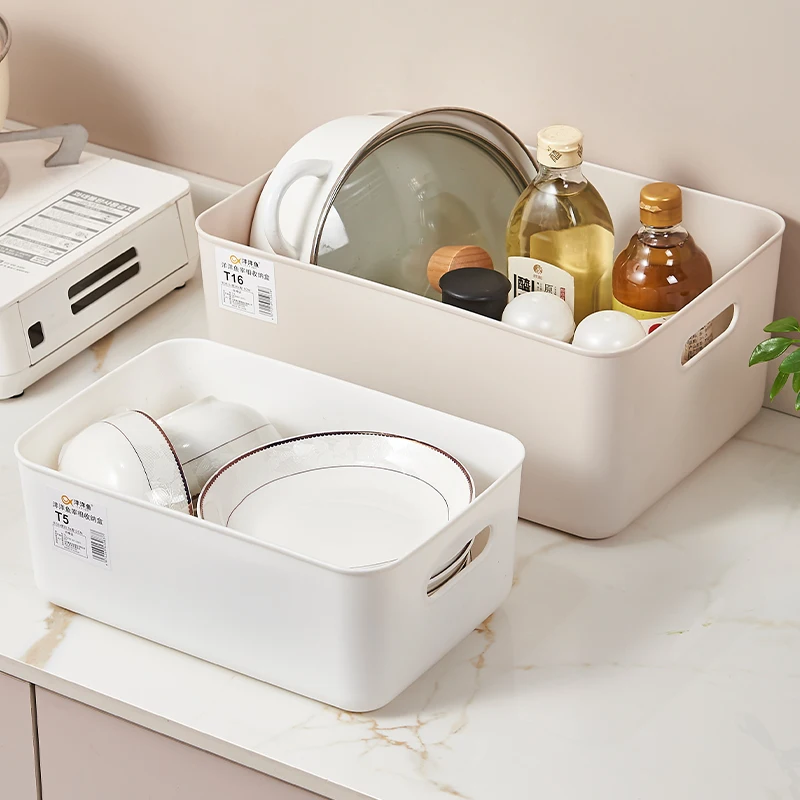 Chenyi Plastic Storage Containers Plastic Tableware Organizer Bins For Kitchen Set Plastic Kitchen Stackable Storage Box