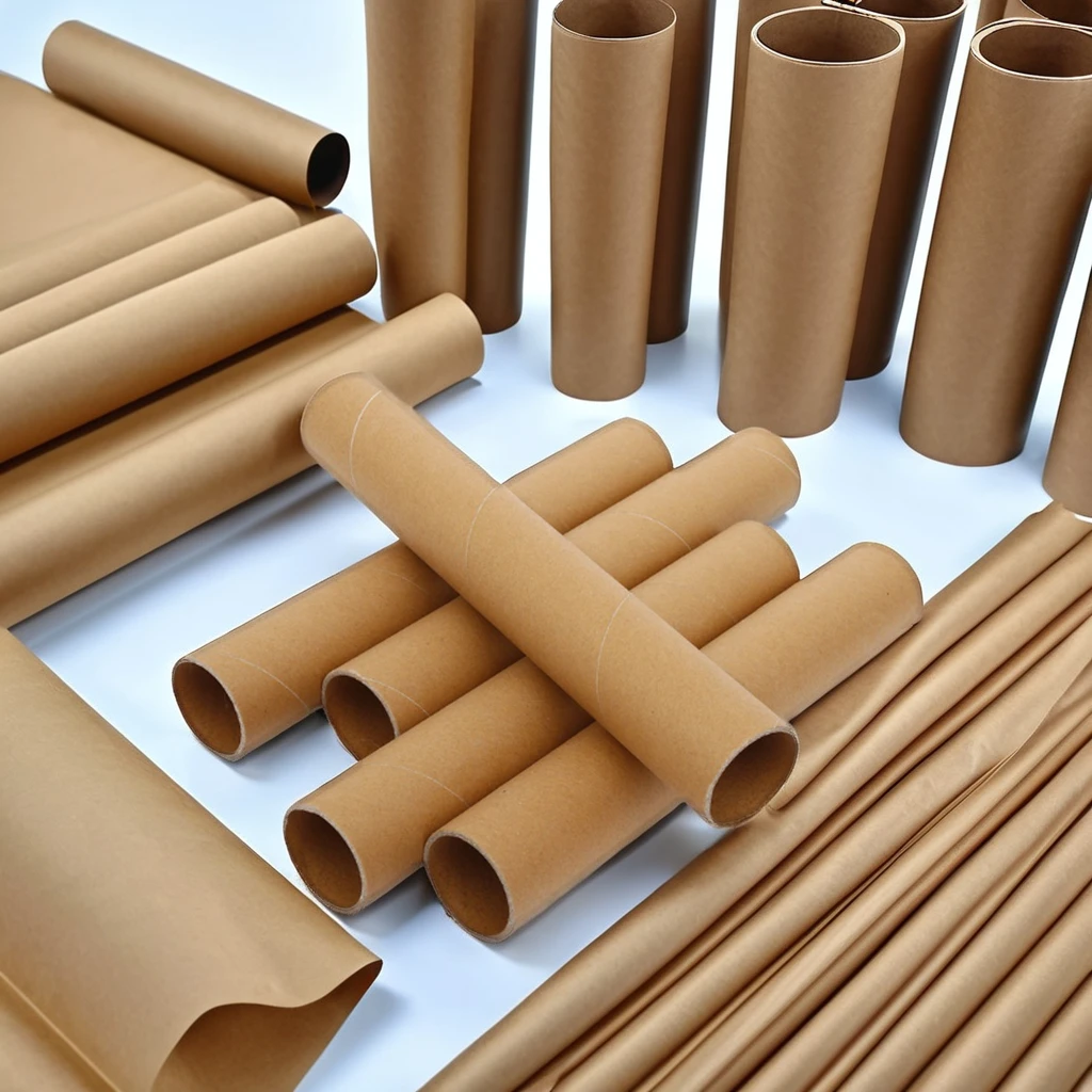 Eco Stock Special Brown kraft Paper-made A3 poster tube packaging mailing paper cylinder