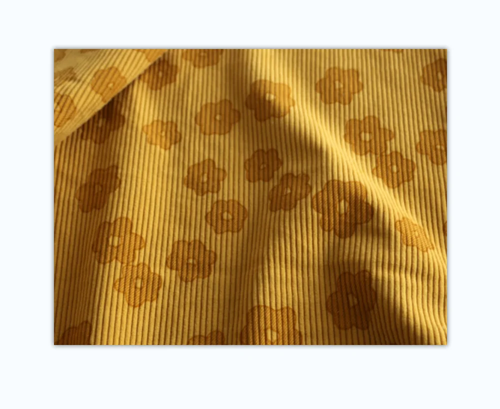 Yellow 8w 11w 14w 16w 21w 100% cotton corduroy fabric for pants