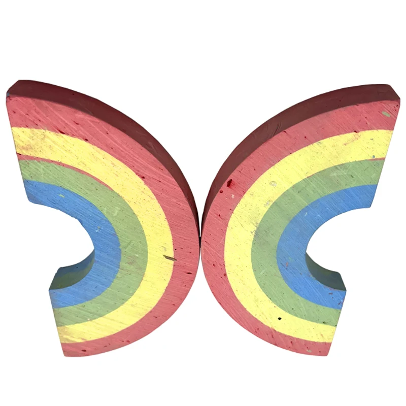 Rainbow Shaped Nontoxic Dustless Outdoor Jumbo Chalk Sidewalk Chalk Play Set for Kids