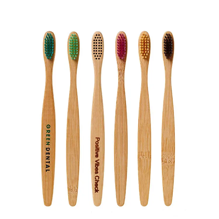 Free Sample 100% biodegradable eco friendly cepillo de bambu natural organic adult brosse a dent bamboo toothbrush