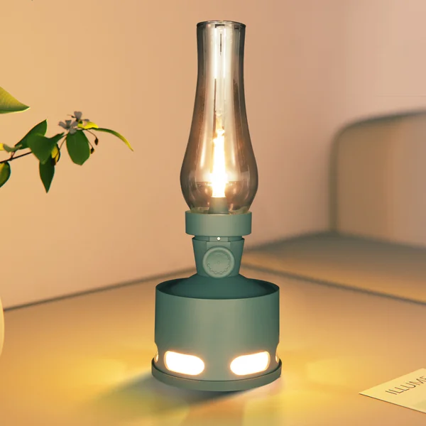 French Antique Style Living Room Bedroom Glass lampshade Decorative Led Brass Kerosene table lamp