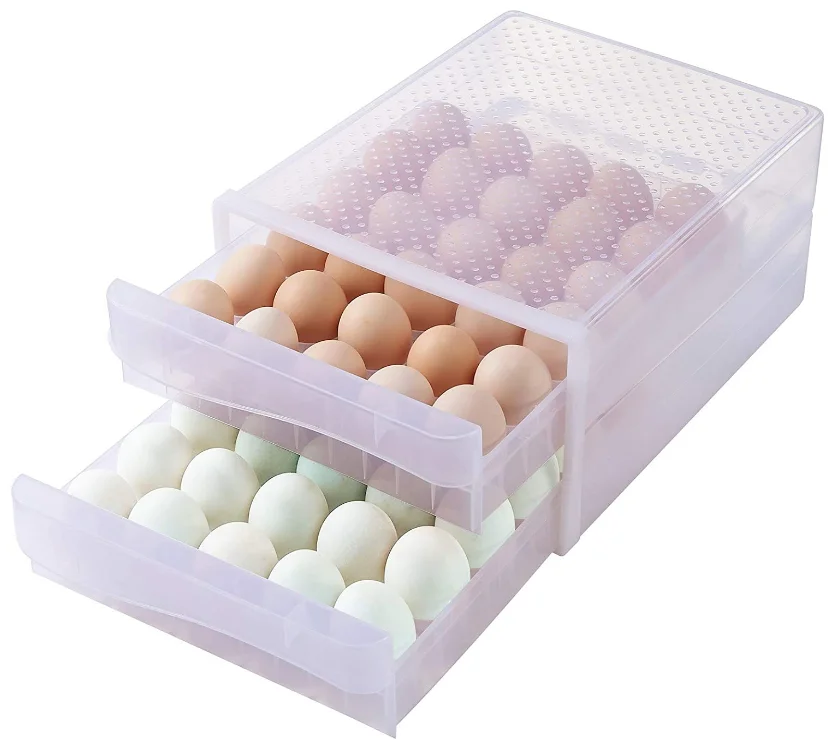 Держатель для яиц большой емкости 60 холодильника бытовая коробка хранения свежести многослойный держатель