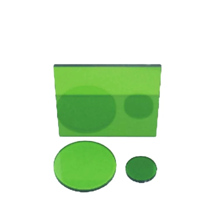 Производство круглых зеленых стеклянных дисков с фильтром на заказ LB9