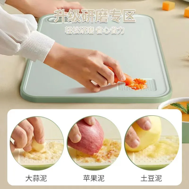 Wheat Straw Environmental Protection Antibacterial Anti-mildew Double-sided Vegetable Meat Fruit  Cutting Chopping Board
