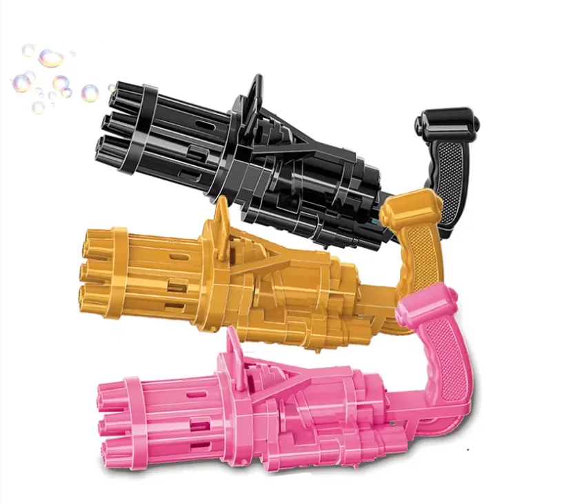 Пистолет пузырьковый с 8 отверстиями для уличных игрушек, электрическая пузырьковая машина, автоматические Пузырьковые Пистолеты для детей
